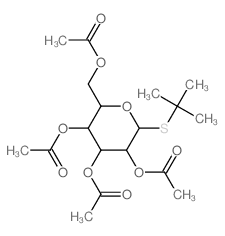 [3,5-diacetyloxy-2-(acetyloxymethyl)-6-tert-butylsulfanyl-oxan-4-yl] acetate结构式