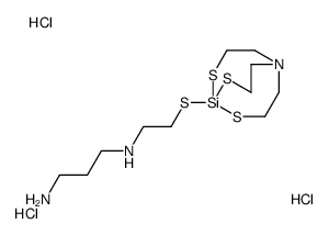 N'-[2-(4,6,11-trithia-1-aza-5-silabicyclo[3.3.3]undecan-5-ylsulfanyl)ethyl]propane-1,3-diamine,trihydrochloride结构式