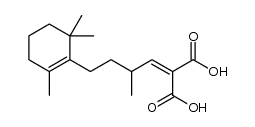 2-(2-methyl-4-(2,6,6-trimethylcyclohex-1-enyl)butylidene)malonic acid Structure