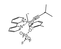 Pd(triflate )Me(p-tolyl)(C≡CBut)(2,2′-bipyridine) Structure