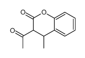 3-acetyl-4-methyl-3,4-dihydrochromen-2-one结构式