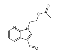 1-(2-acetoxyethyl)-1H-pyrrolo<2,3-b>pyridine-3-carbaldehyde Structure