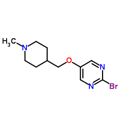 2-bromo-5-(1-methyl-piperidin-4-ylmethoxy)pyrimidine Structure