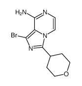 1-bromo-3-(tetrahydro-2H-pyran-4-yl)imidazo[1,5-a]pyrazin-8-amine结构式