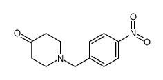 1-[(4-nitrophenyl)methyl]piperidin-4-one Structure