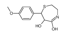 6-hydroxy-7-(4-methoxyphenyl)-1,4-thiazepan-5-one结构式