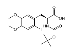 N-(tert-butoxycarbonyl)-3,4-(dimethoxy)-6-(iodo)-L-phenylalanine结构式
