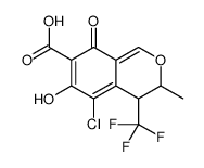 5-chloro-6-hydroxy-3-methyl-8-oxo-4-(trifluoromethyl)-3,4-dihydroisochromene-7-carboxylic acid Structure