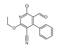 6-chloro-2-ethoxy-5-formyl-4-phenylpyridine-3-carbonitrile Structure