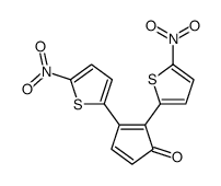 2,3-bis(5-nitrothiophen-2-yl)cyclopenta-2,4-dien-1-one Structure