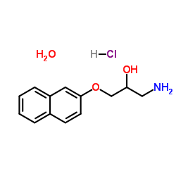 1-Amino-3-(2-naphthyloxy)-2-propanol hydrochloride hydrate Structure