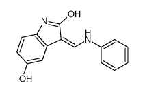 (3E)-3-(anilinomethylidene)-5-hydroxy-1H-indol-2-one Structure