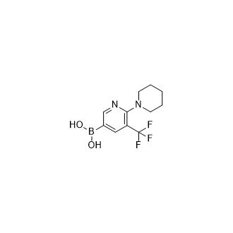 (6-(哌啶-1-基)-5-(三氟甲基)吡啶-3-基)硼酸结构式