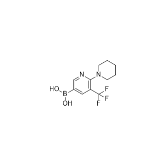 (6-(Piperidin-1-yl)-5-(trifluoromethyl)pyridin-3-yl)boronic acid Structure