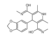 4-(1,3-benzodioxol-5-yl)-3-N,5-N,2,6-tetramethyl-1,4-dihydropyridine-3,5-dicarboxamide结构式