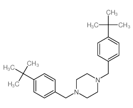 1,4-bis[(4-tert-butylphenyl)methyl]piperazine Structure