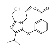 [5-(3-nitrophenyl)sulfanyl-4-propan-2-yl-1-prop-2-enylimidazol-2-yl]methanol Structure