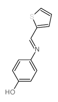 4-(thiophen-2-ylmethylideneamino)phenol Structure