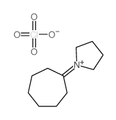 1-cycloheptylidenepyrrolidin-1-ium,perchlorate Structure