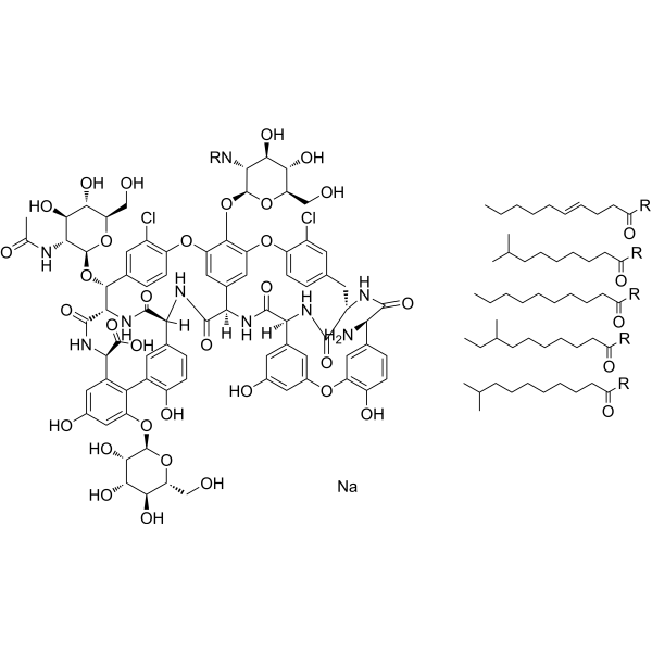 Teicoplanin sodium结构式