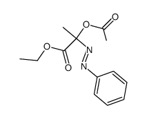 ethyl 2-acetoxy-2-(phenyldiazenyl)propanoate结构式