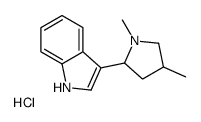 3-(1,4-dimethylpyrrolidin-1-ium-2-yl)-1H-indole,chloride结构式