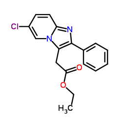 ethyl 2-(6-chloro-2-phenylimidazo[1,2-a]pyridin-3-yl)acetate结构式