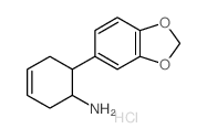 3-Cyclohexen-1-ylamine,6-[3,4-(methylenedioxy)phenyl]-, hydrochloride, trans- (8CI)结构式