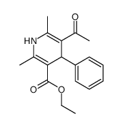 2,6-Dimethyl-4-phenyl-5-acetyl-1,4-dihydropyridine-3-carboxylic acid ethyl ester Structure