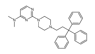 Piperazine, 1-(4-dimethylamino-2-pyrimidinyl)-4-(3,3,3-triphenylpropyl )- Structure