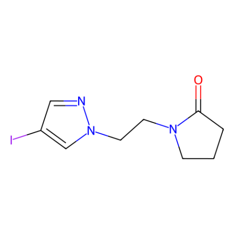 1-[2-(4-iodopyrazol-1-yl)ethyl]pyrrolidin-2-one Structure