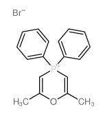 4H-1,4-Oxaphosphorinium,2,6-dimethyl-4,4-diphenyl-, bromide (1:1) structure