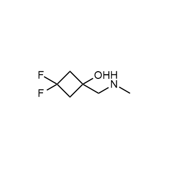 3,3-Difluoro-1-(methylaminomethyl)cyclobutanol Structure