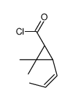 Cyclopropanecarbonyl chloride, 2,2-dimethyl-3-(1Z)-1-propenyl-, (1R,3R)- (9CI) Structure