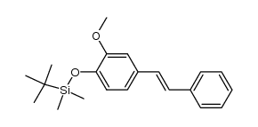 tert-butyldimethylsilyloxy-2-methoxy-4-((E)-phenylethenyl)benzene Structure