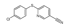 2-(4-氯苯硫醇)吡啶-5-苄腈结构式