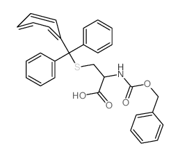 (R)-2-(((苄氧基)羰基)氨基)-3-(三苯甲基硫基)丙酸结构式