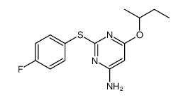 6-butan-2-yloxy-2-(4-fluorophenyl)sulfanylpyrimidin-4-amine结构式