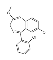 2-(methyl-thio)-5-(o-chlorophenyl)-7-chloro-3H-1,4-benzodiazepine结构式