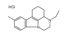 1H-Pyrazino(3,2,1-jk)carbazole, 2,3,3a,4,5,6-hexahydro-3-ethyl-8-methyl-, hydrochloride Structure