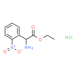 AMINO-(2-NITRO-PHENYL)-ACETIC ACID ETHYL ESTER HYDROCHLORIDE结构式
