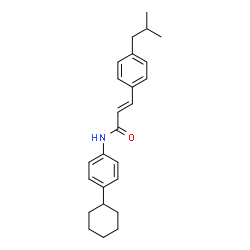 N-(4-CYCLOHEXYLPHENYL)-3-(4-ISOBUTYLPHENYL)ACRYLAMIDE结构式