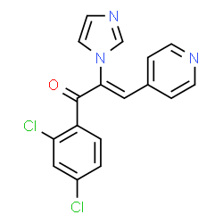 2-Propen-1-one,1-(2,4-dichlorophenyl)-2-(1H-imidazol-1-yl)-3-(4-pyridinyl)- Structure