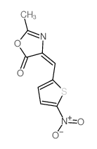 5(4H)-Oxazolone, 2-methyl-4-[(5-nitro-2-thienyl)methylene]- structure