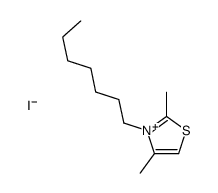 3-heptyl-2,4-dimethyl-1,3-thiazol-3-ium,iodide结构式