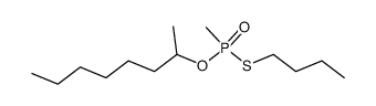 Methyl-phosphonothioic acid S-butyl ester O-(1-methyl-heptyl) ester结构式