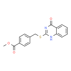 methyl 4-(((4-oxo-3,4-dihydroquinazolin-2-yl)thio)methyl)benzoate结构式
