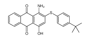 1-Amino-2-[[4-(1,1-dimethylethyl)phenyl]thio]-4-hydroxy-9,10-anthracenedione structure