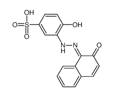 4-hydroxy-3-[2-(2-oxonaphthalen-1-ylidene)hydrazinyl]benzenesulfonic acid Structure