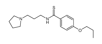 p-Propoxy-N-[3-(1-pyrrolidinyl)propyl]thiobenzamide结构式